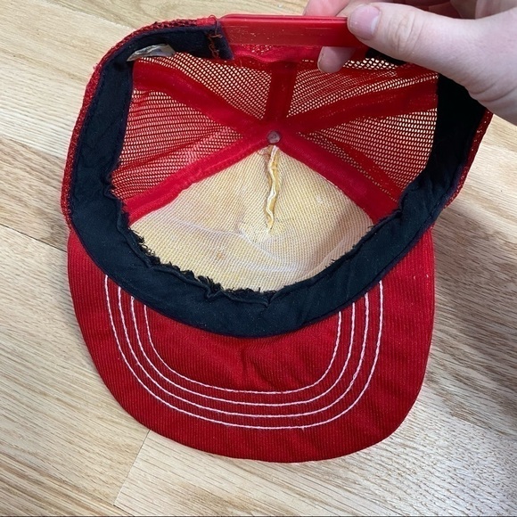 Vintage Mickey Mouse Trucker Hat Snap Back Red - Picture 7 of 8